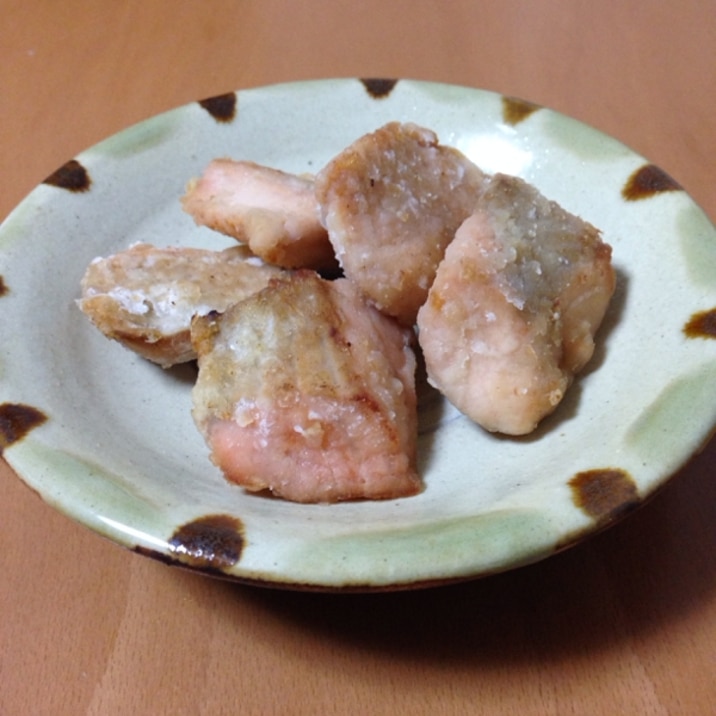 鮭のにんにく風味揚げ♪